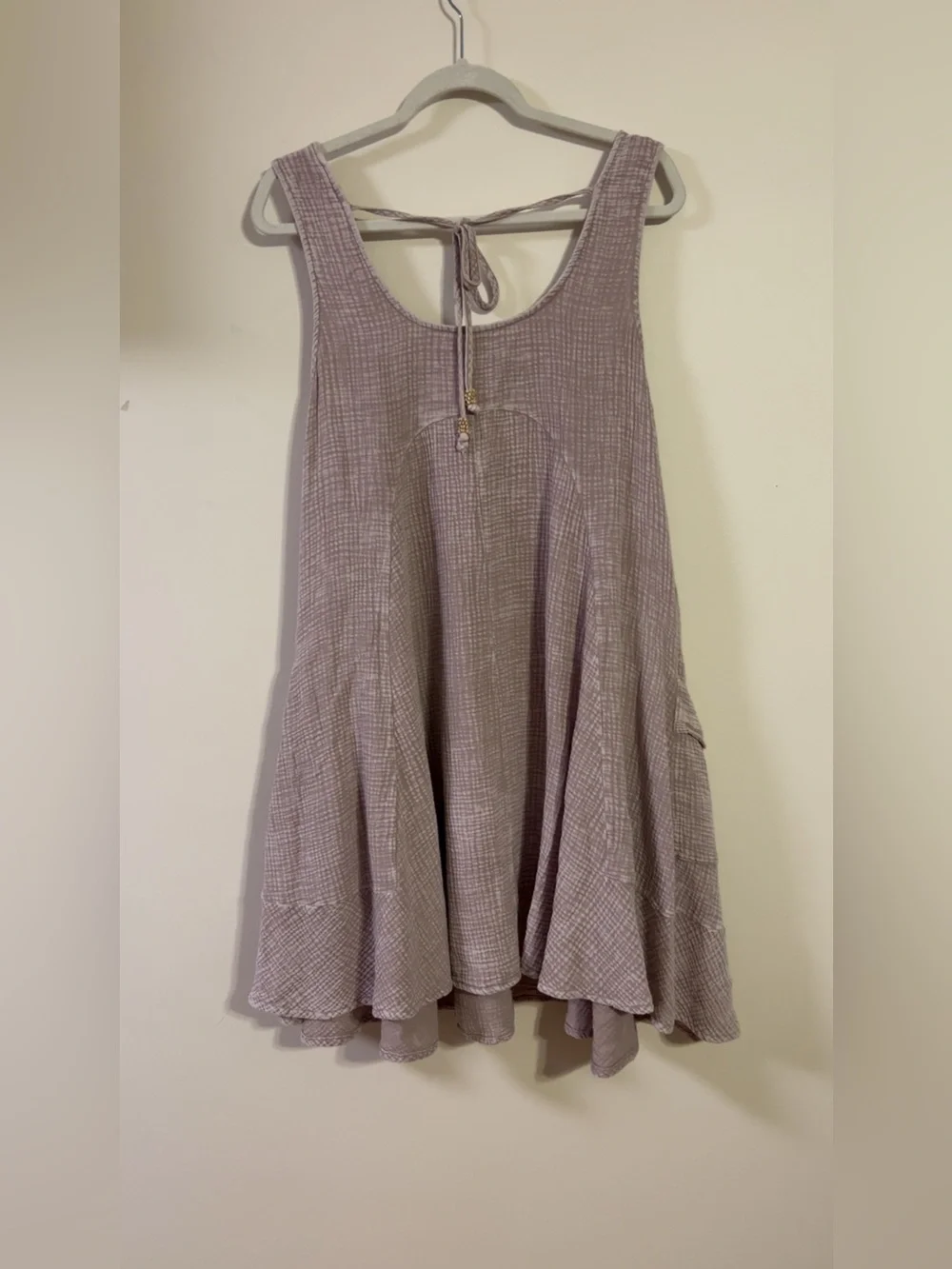 easel Mauve-Taupe Textured Sleeveless Pocket Dress